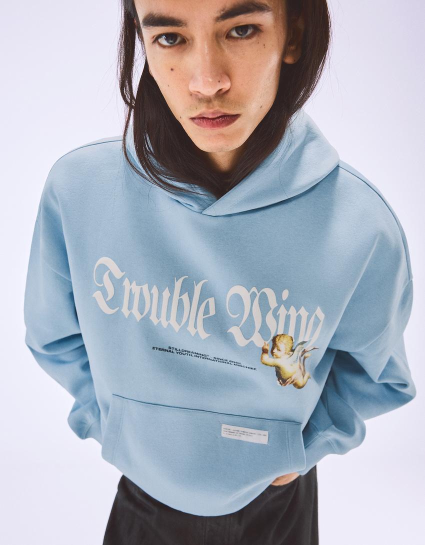 Sweatshirt Saint Margaret of Cortona Boxy fit estampada-Azul claro