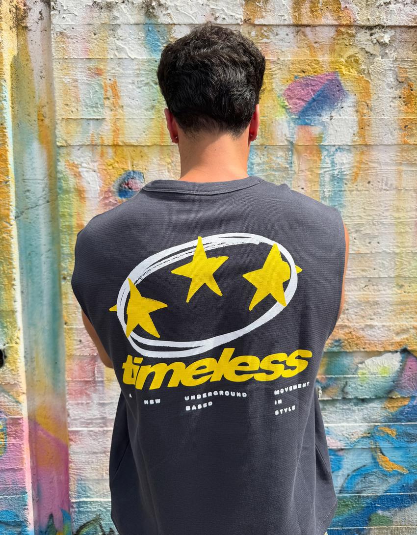 Worker dokulu baskılı t-shirt-Denizci mavisi