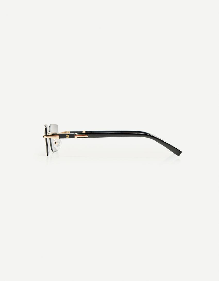 Lunettes de soleil rectangulaires-Noir