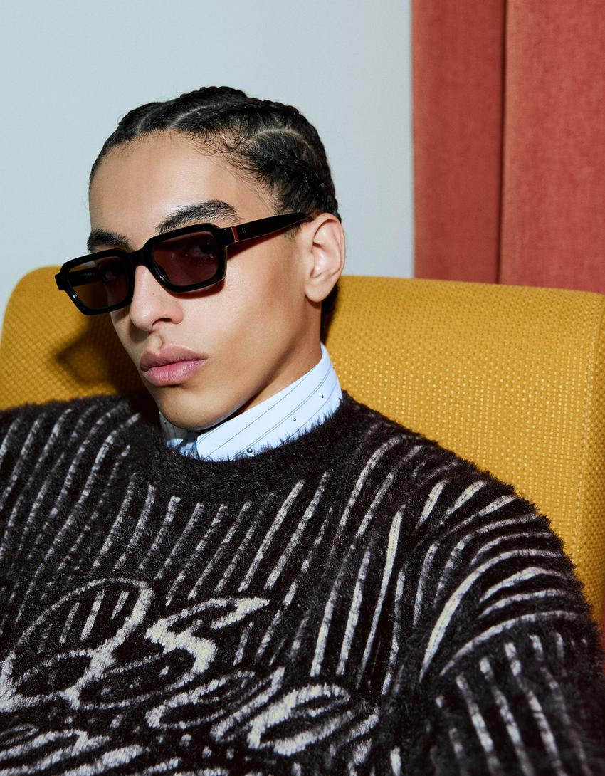 Sonnenbrille aus Kunststoff-Bordeaux