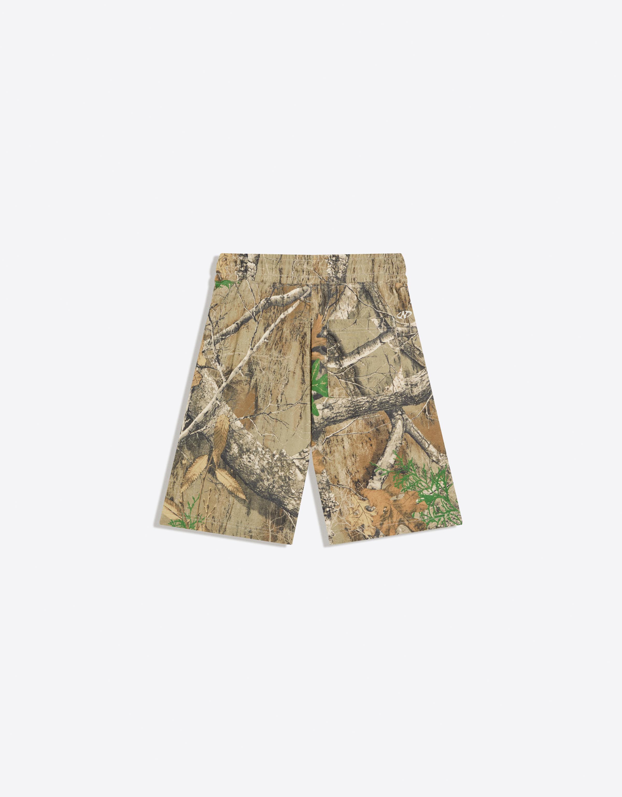 Boxy print Bermuda shorts — Sand