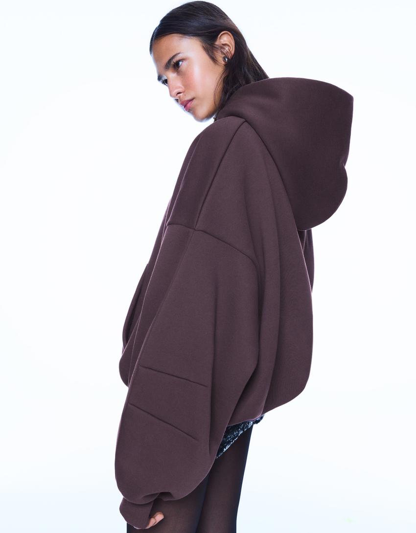 Hooded sweatshirt-Burgundy