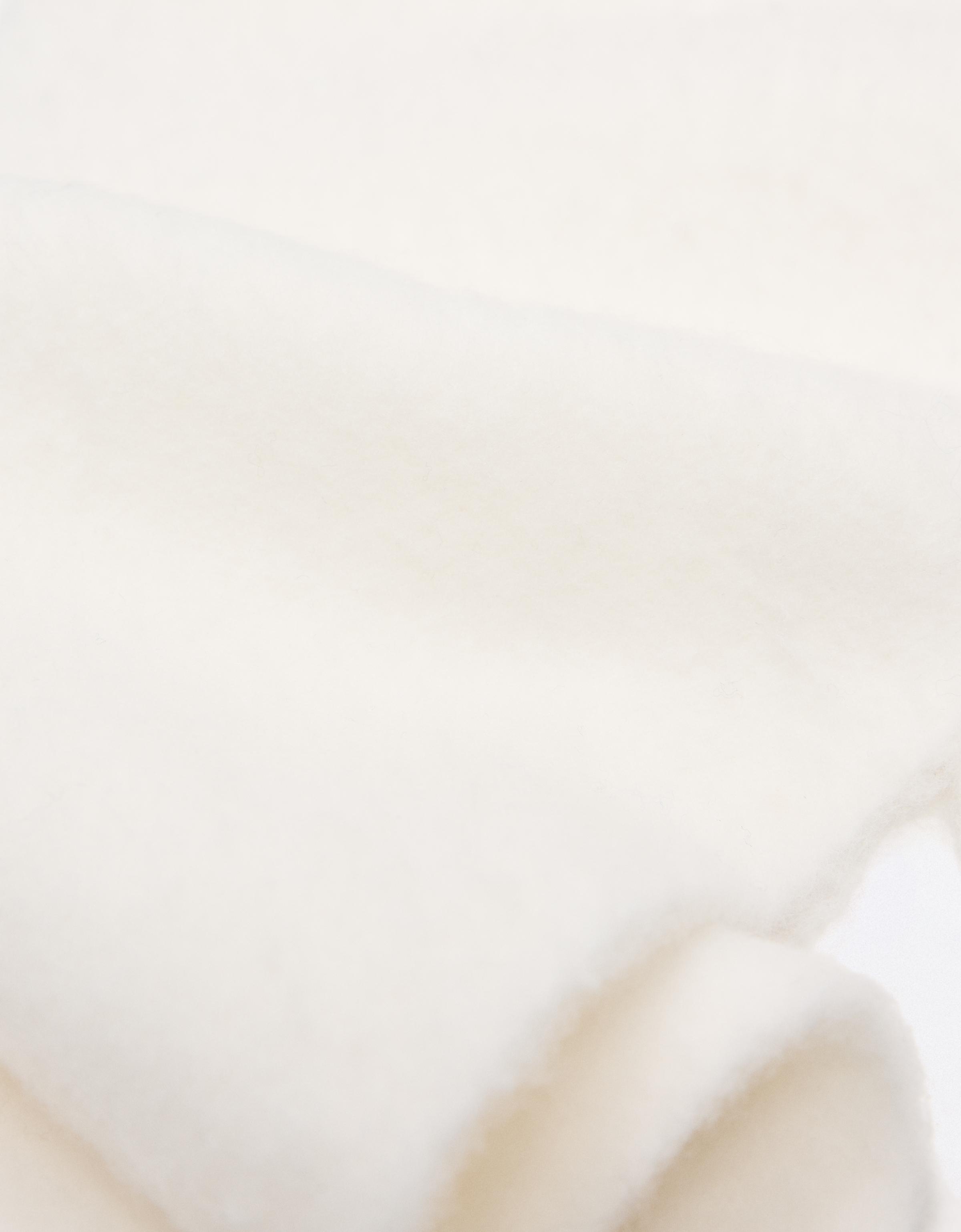 Chunky fringed scarf — Cream