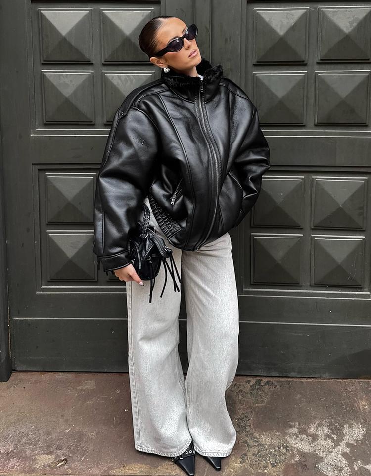 Cazadora oversize doble faz