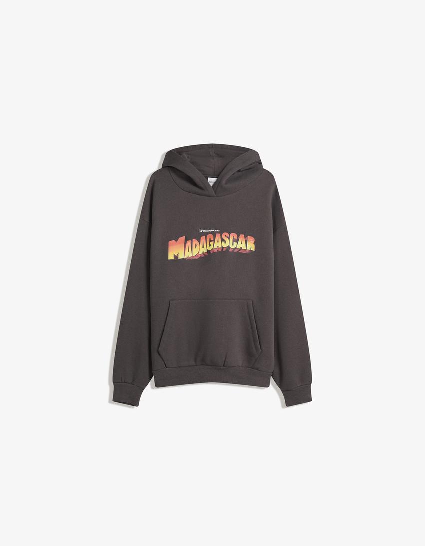 Jersey Madagascar capucha-Gris oscuro