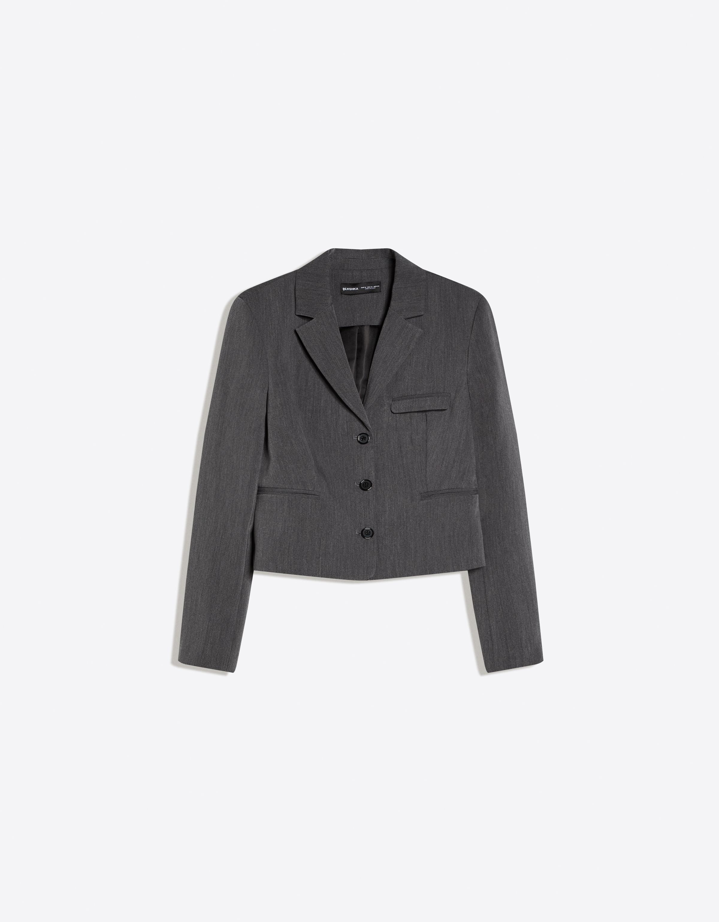Cropped blazer - Grey