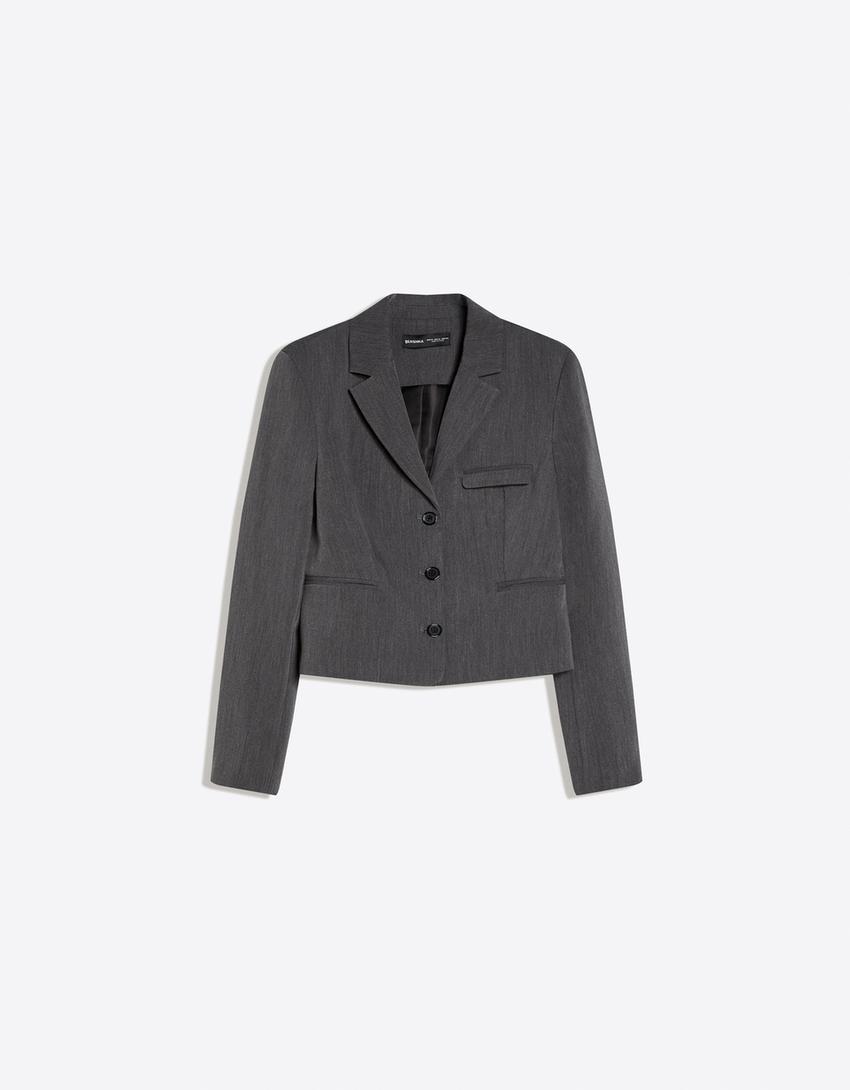 Blazer corto-Grigio