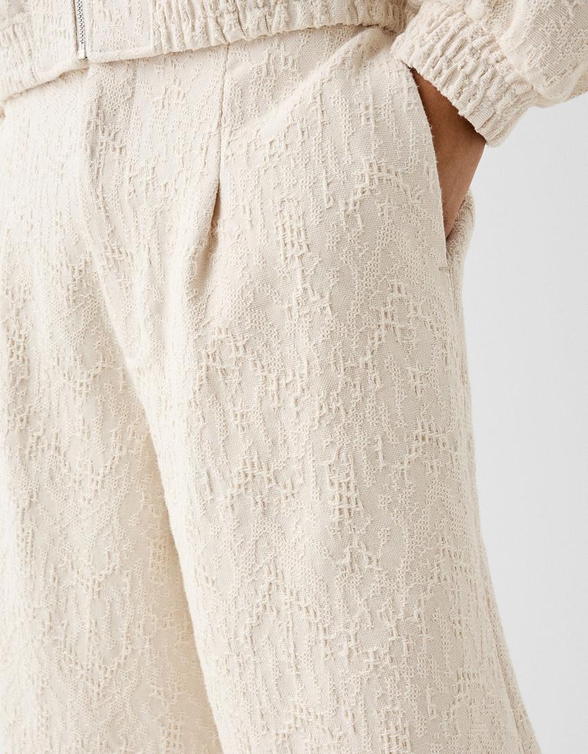 Bermuda jort wide leg textura-Piedra-6