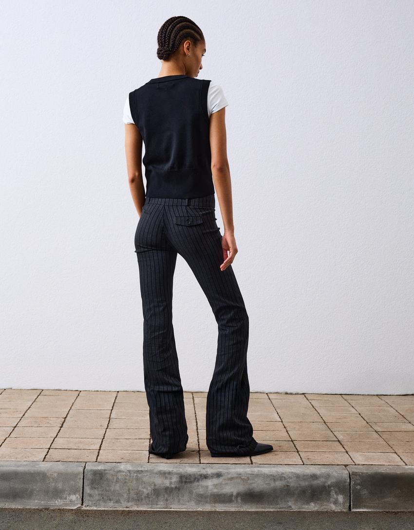Gilet in maglia con bottoni-Nero