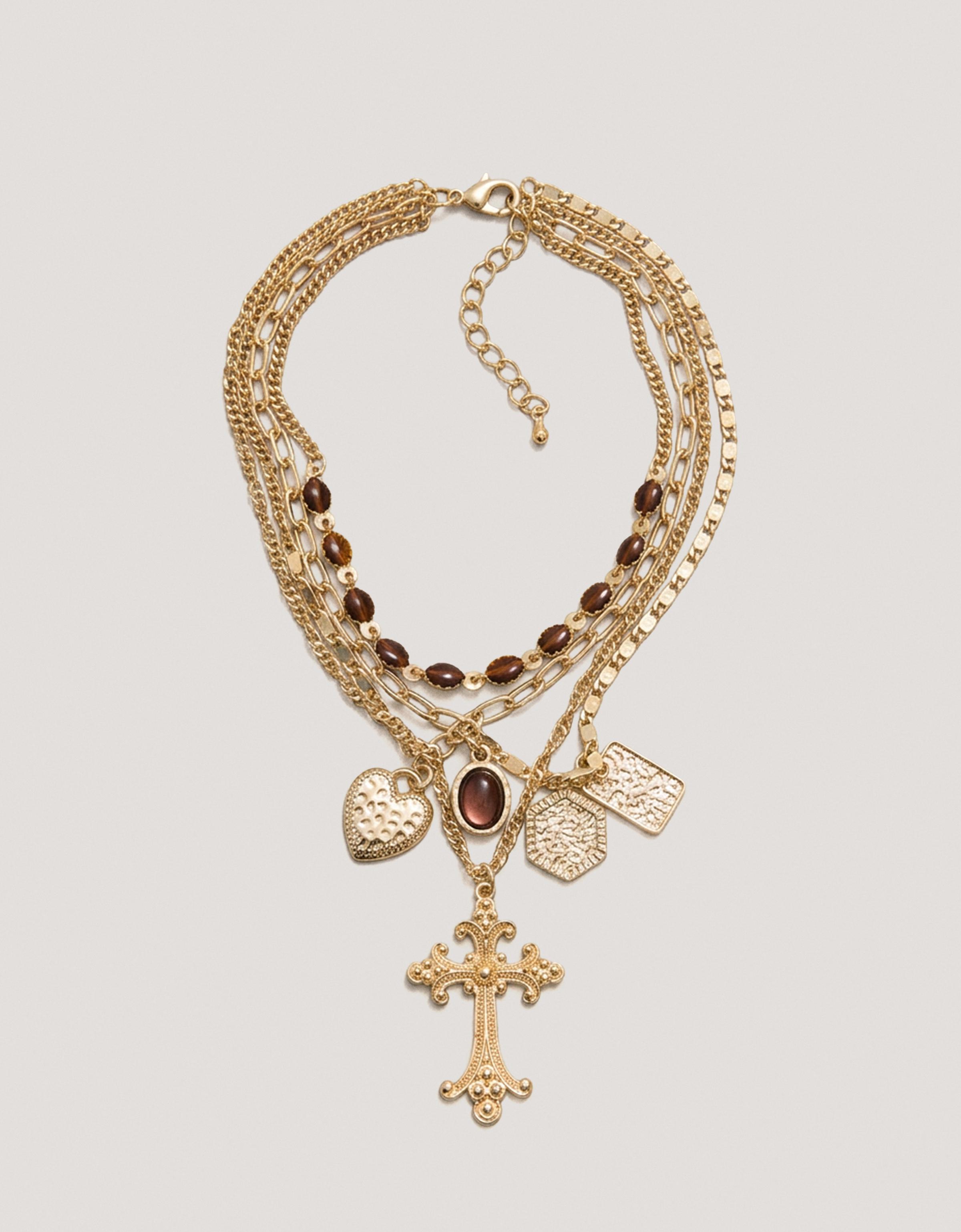 Pack of cross necklaces — Gold