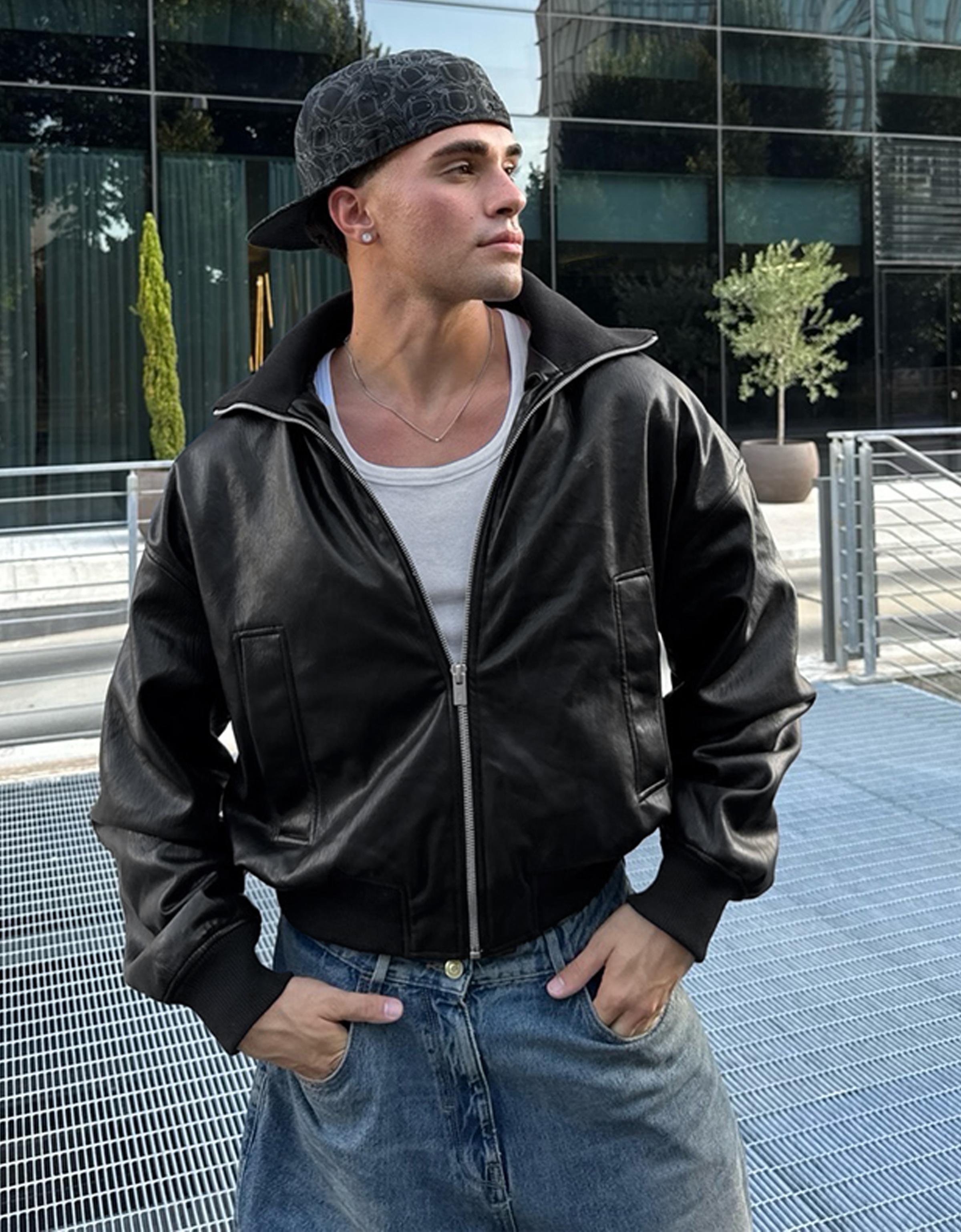 Bershka Suni deri ceket görsel 8