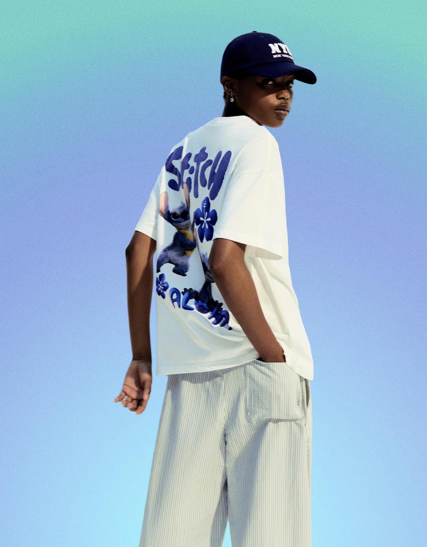 Lilo & Stitch short sleeve T-shirt-Off white