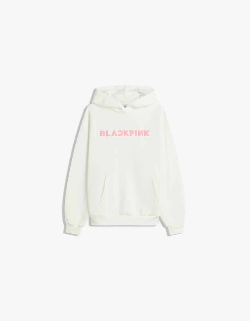 „BlackPink“ džemperis su gobtuvu-Nebalintos drobės-3