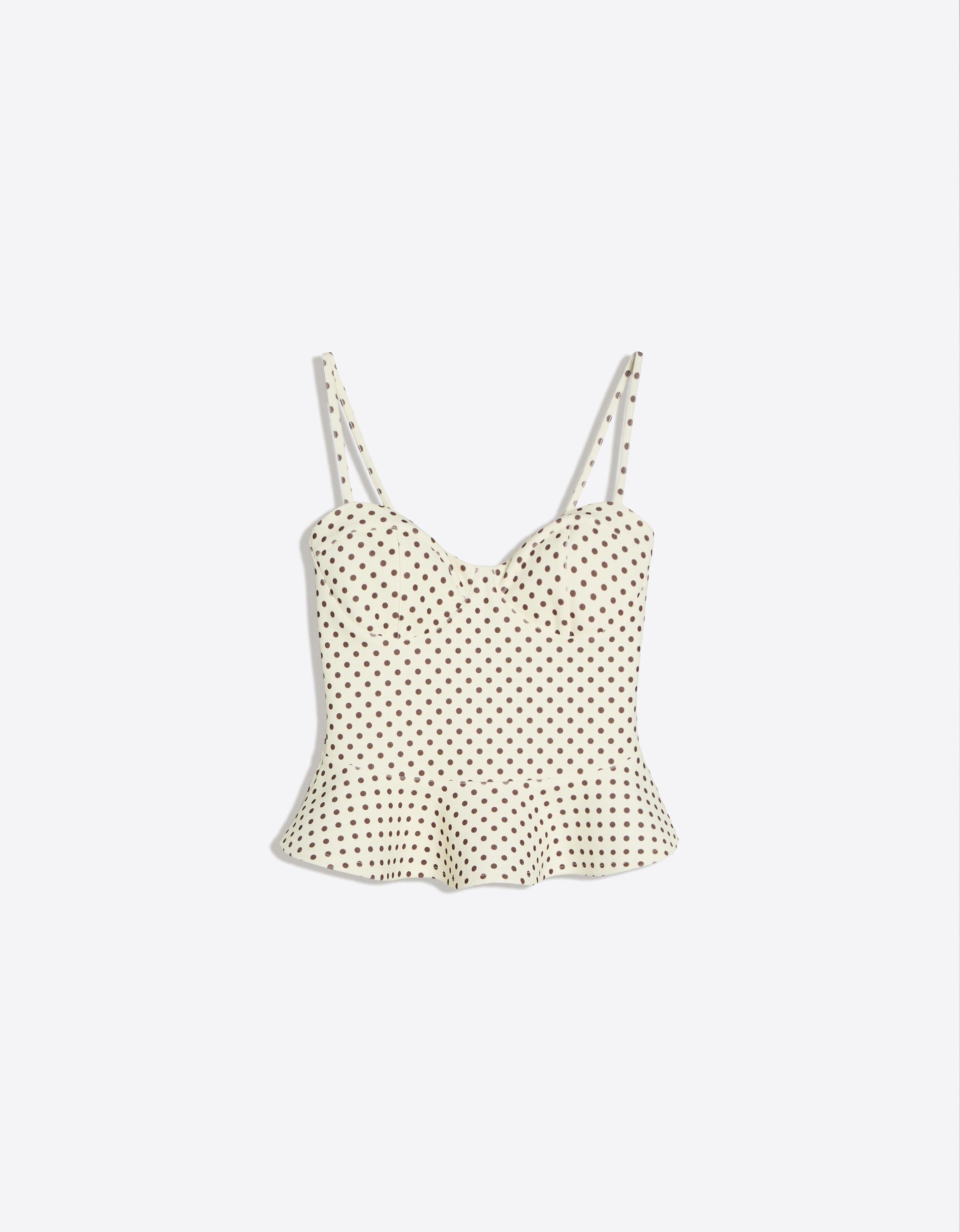 Peplum corset top — Cream