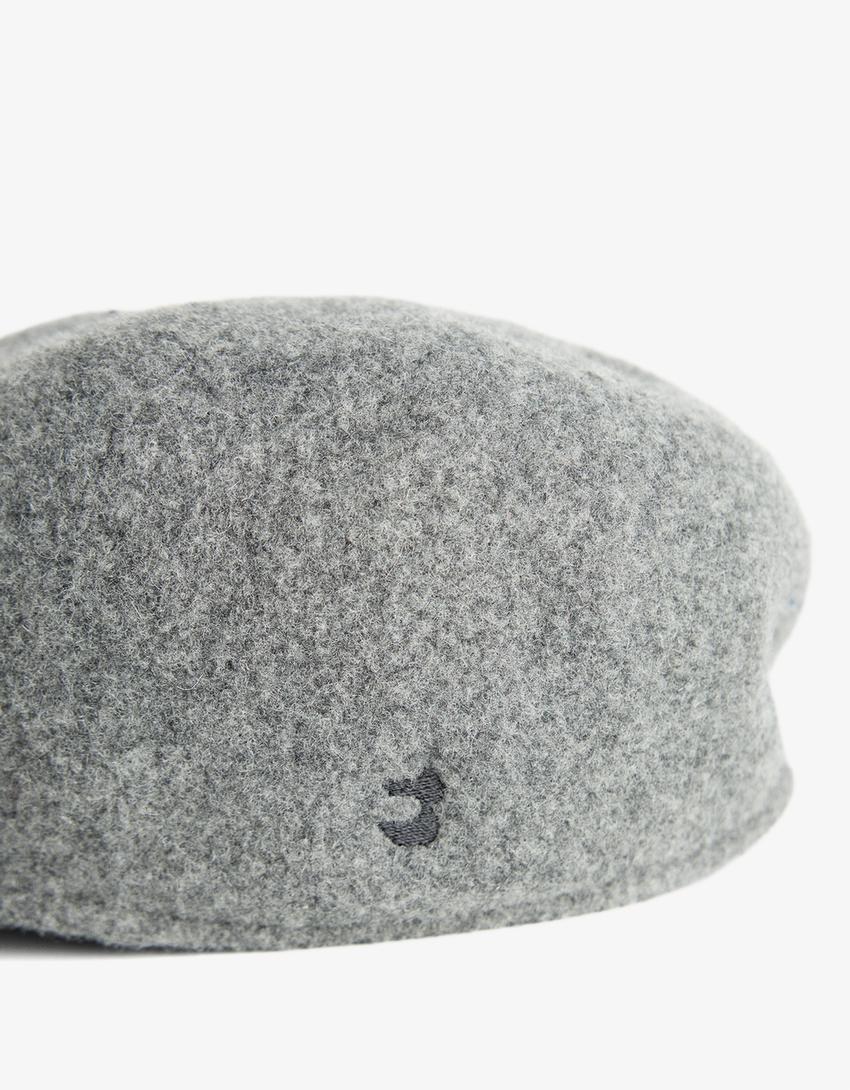 Béret en laine-Gris