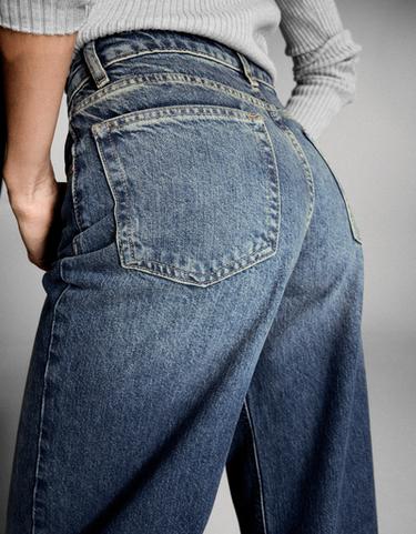 Wide-leg high-waist jeans — Blue 3