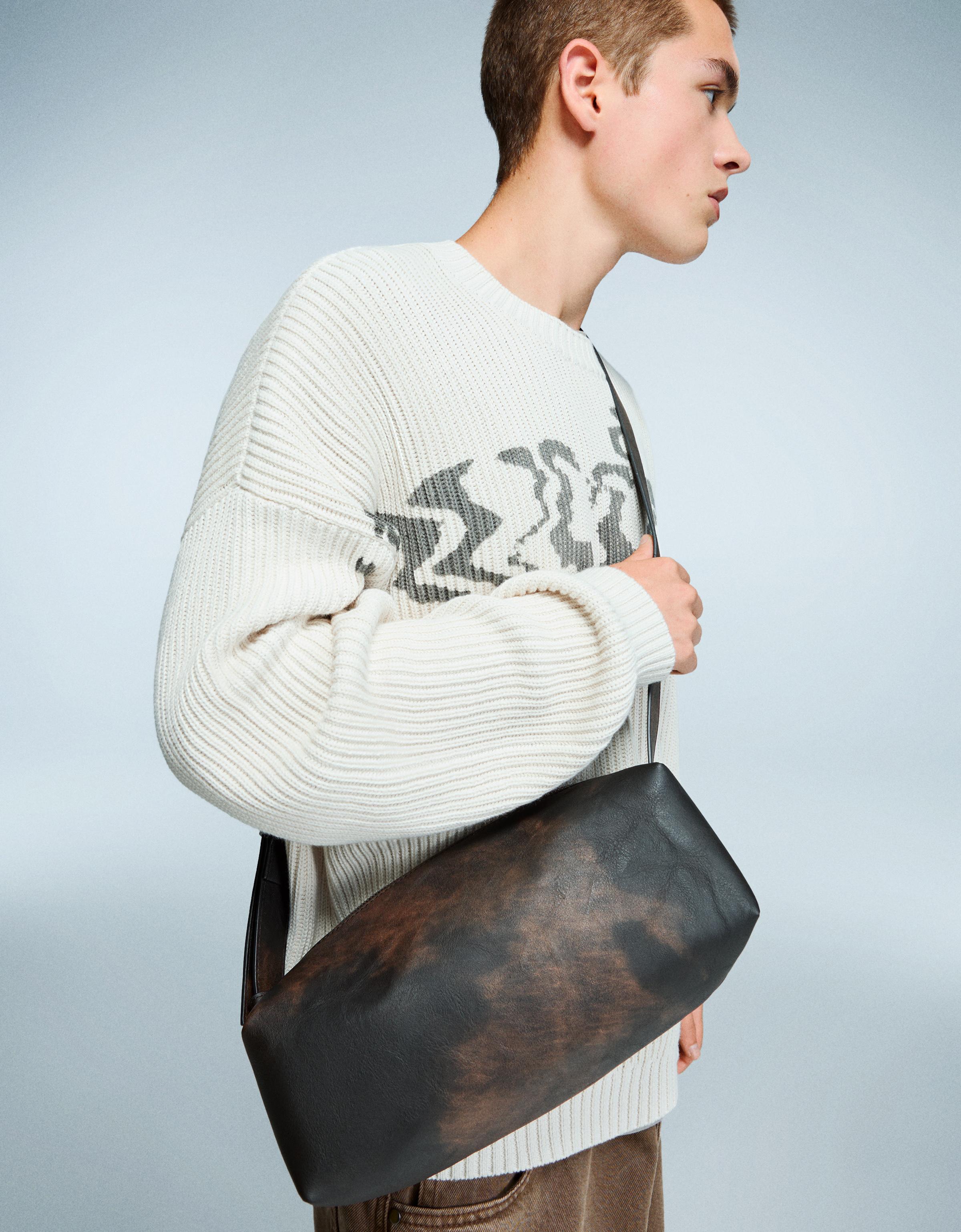 Bershka Crossbody-Tasche Herren Braun