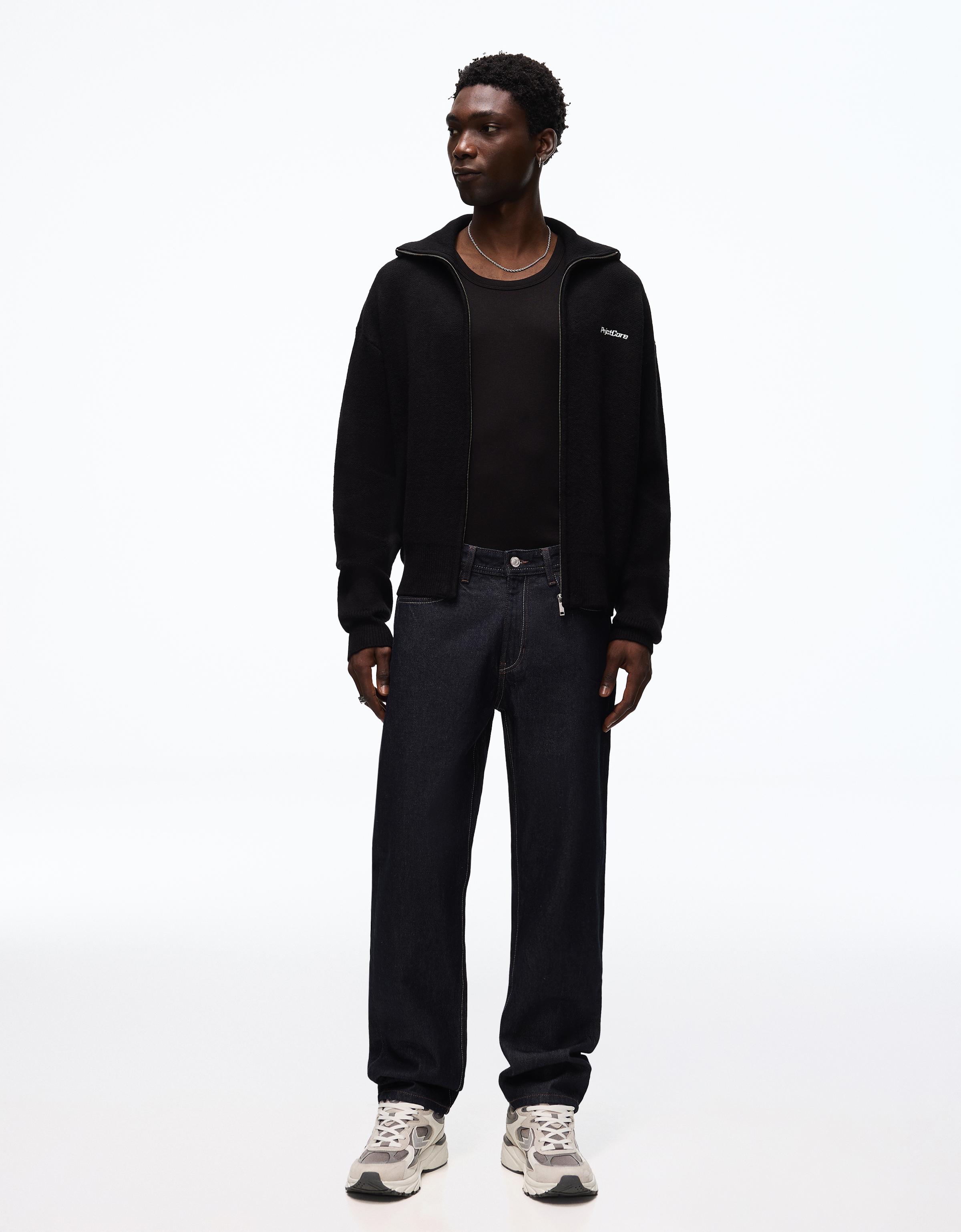 Bershka Jeans Straight Hombre Marino