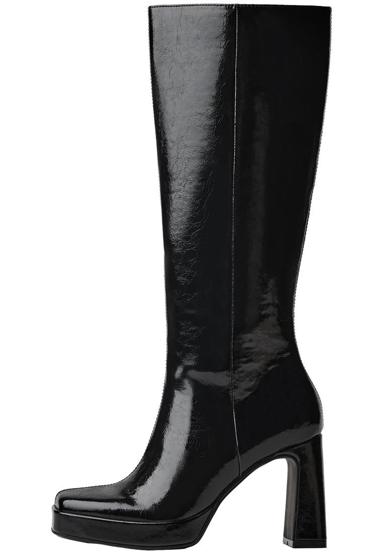 Platform heel boots — BLACK