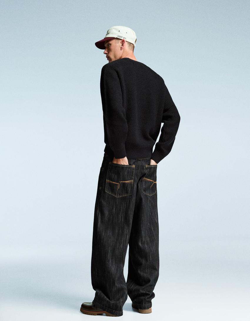 Super baggy jeans-Black-1