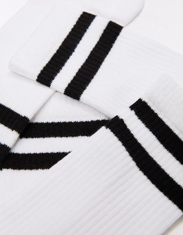 Pack of 3 striped sports socks — White 2
