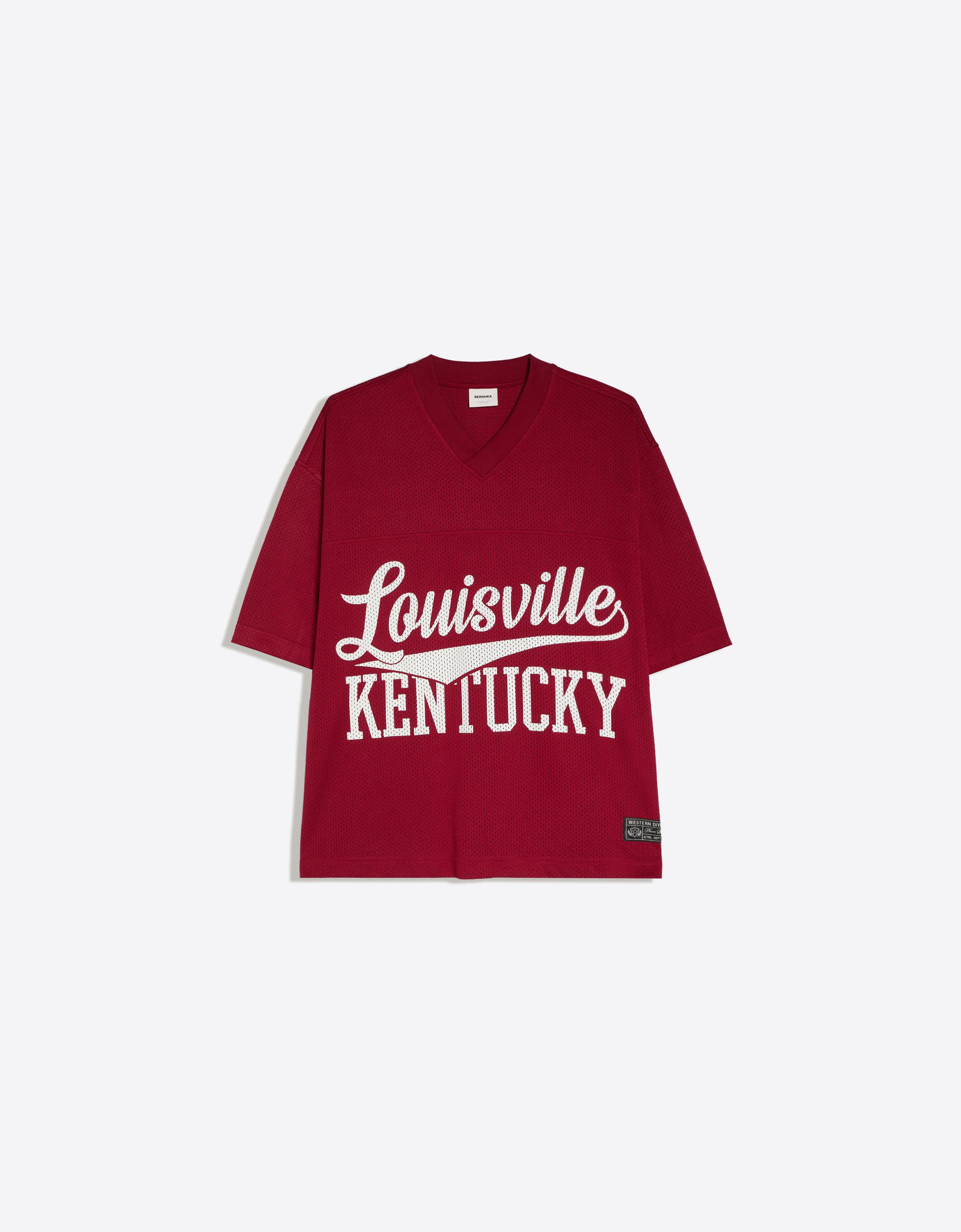 Mesh print T-shirt — Red