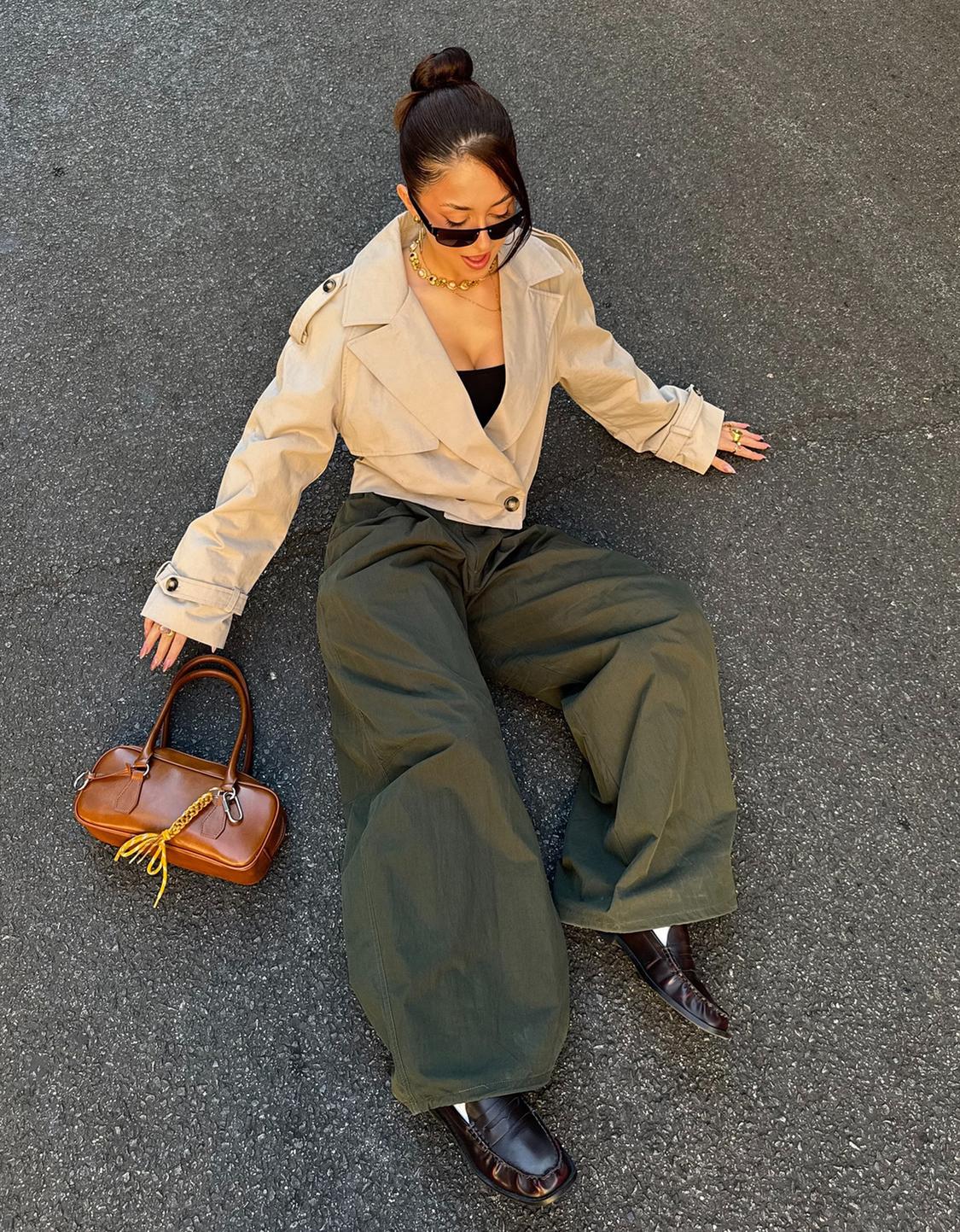 Short trench jacket