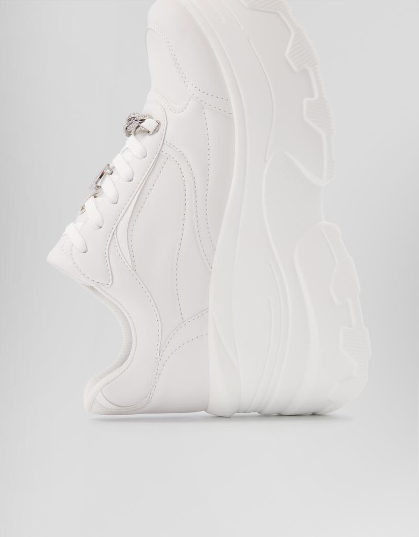 Sapatilhas plataforma XL joia-Branco-4