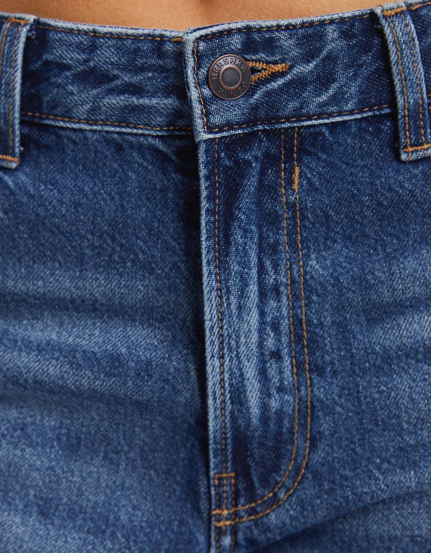 Ripped wide-leg ’90s jeans-Blue-5