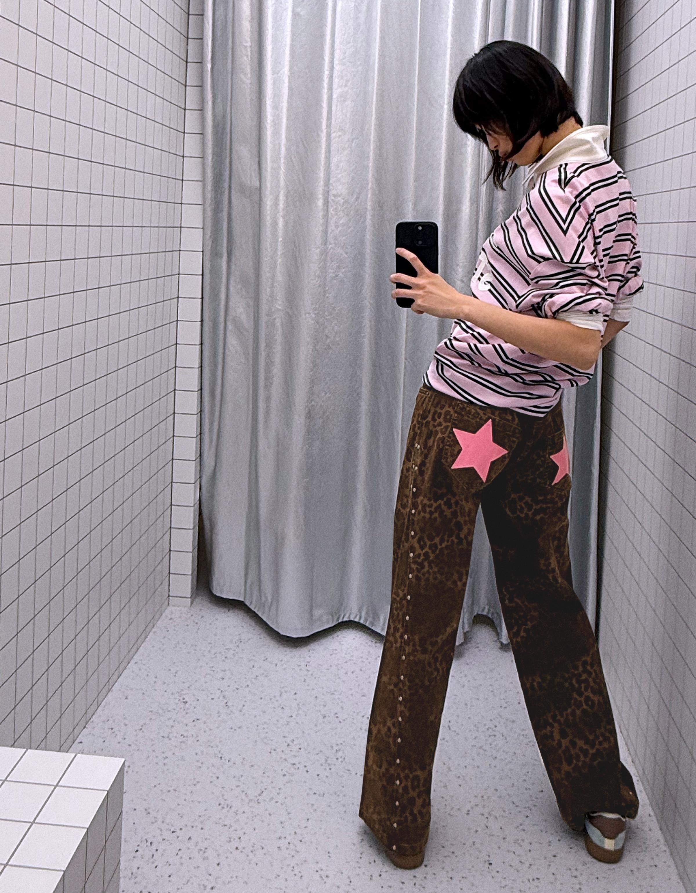 Straight fit fitilli kumaş pantolon - Görsel 48