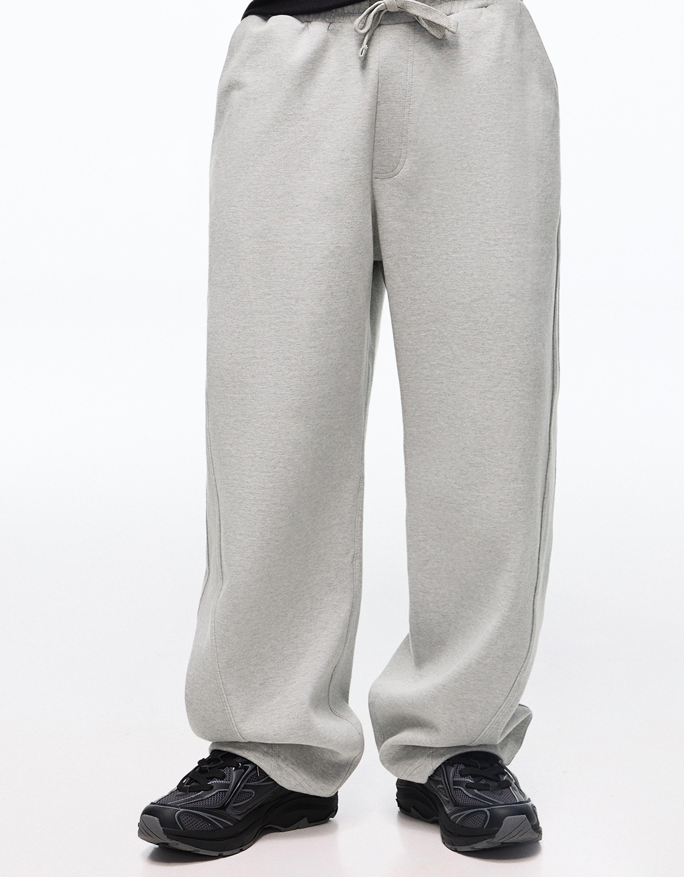 Interlock balloon trousers — Grey