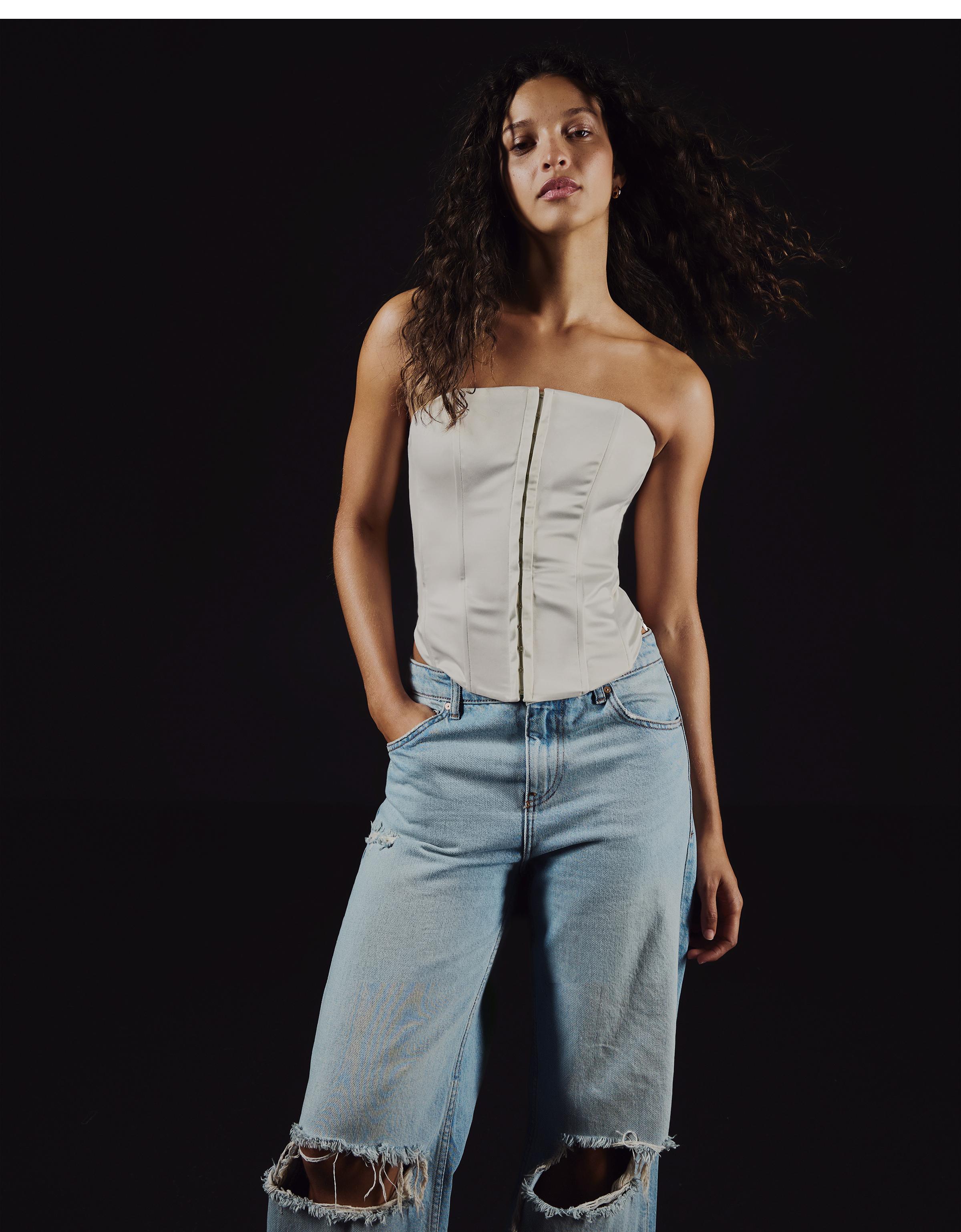 Saten büstiyer top - Görsel 19