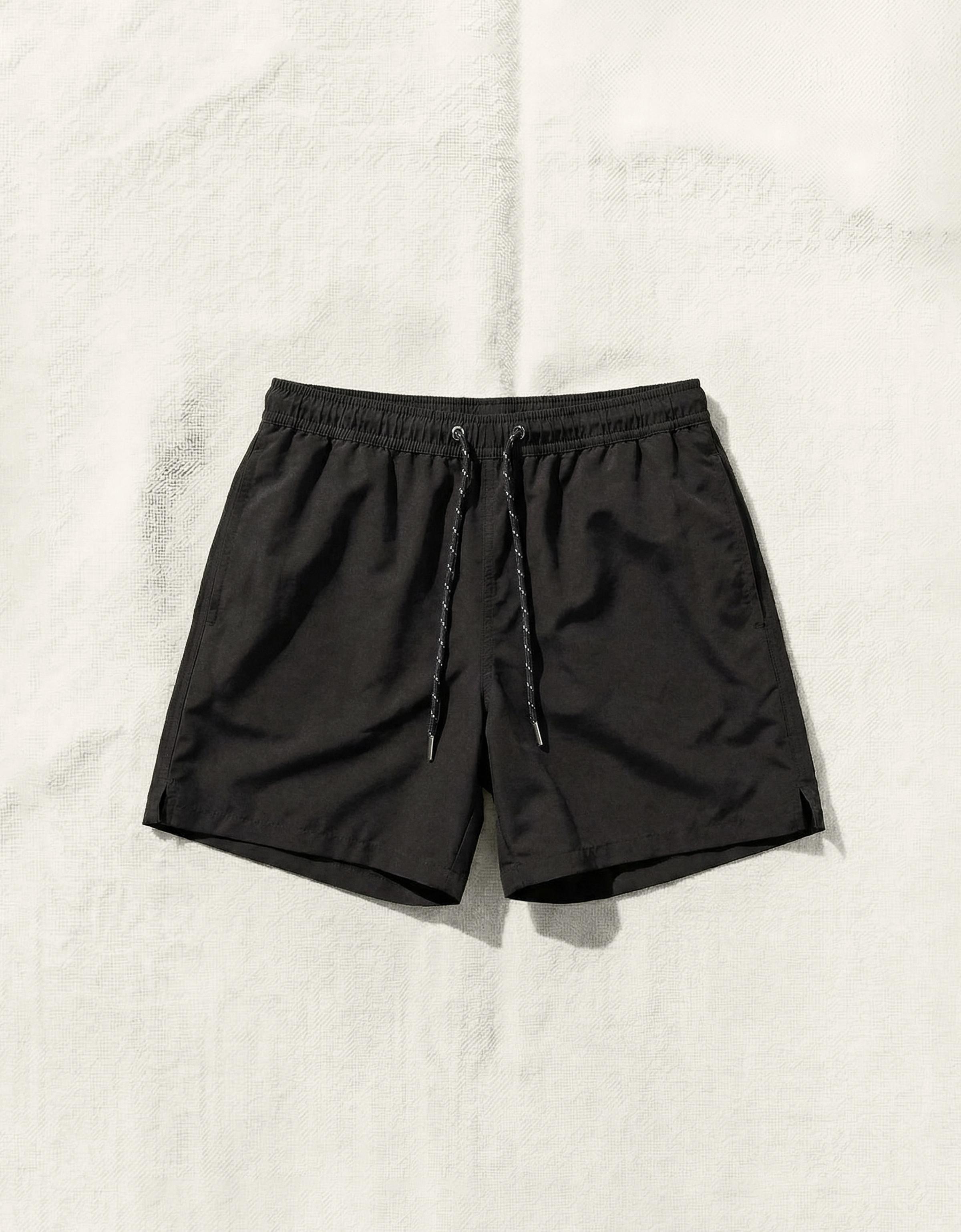 Basic regular fit swim shorts — Black