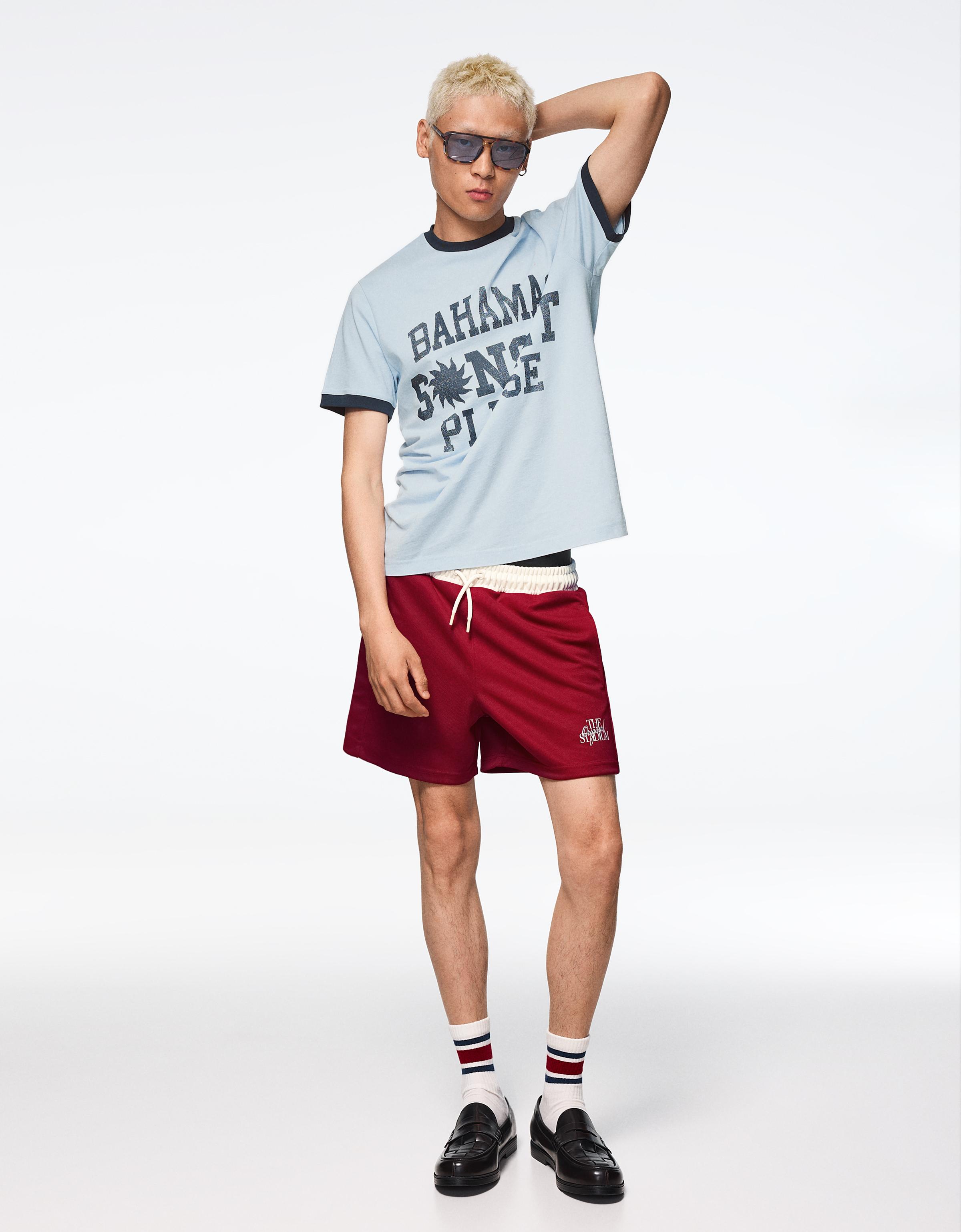 Short sleeve print T-shirt — Blue