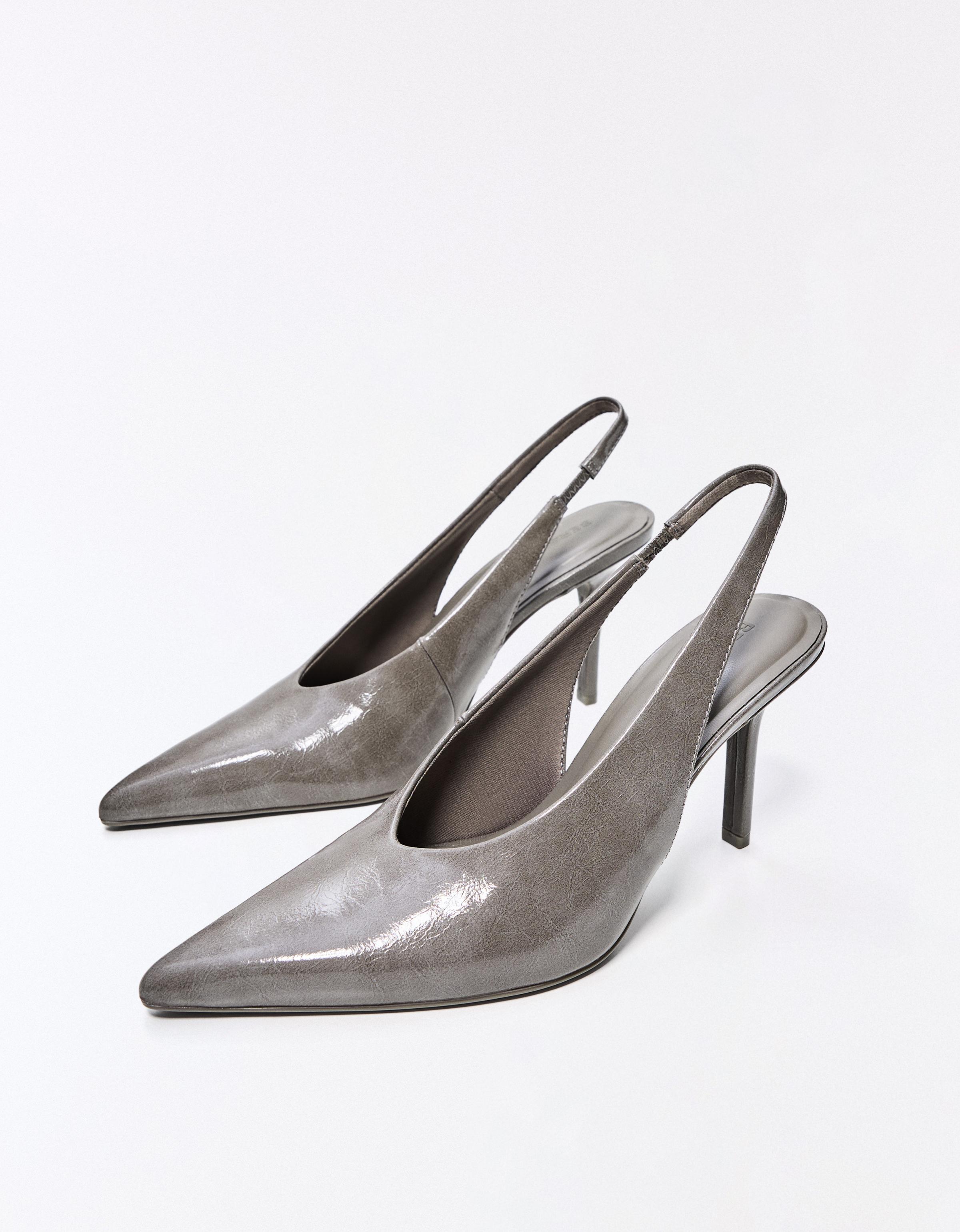 Slingback high-heel shoes