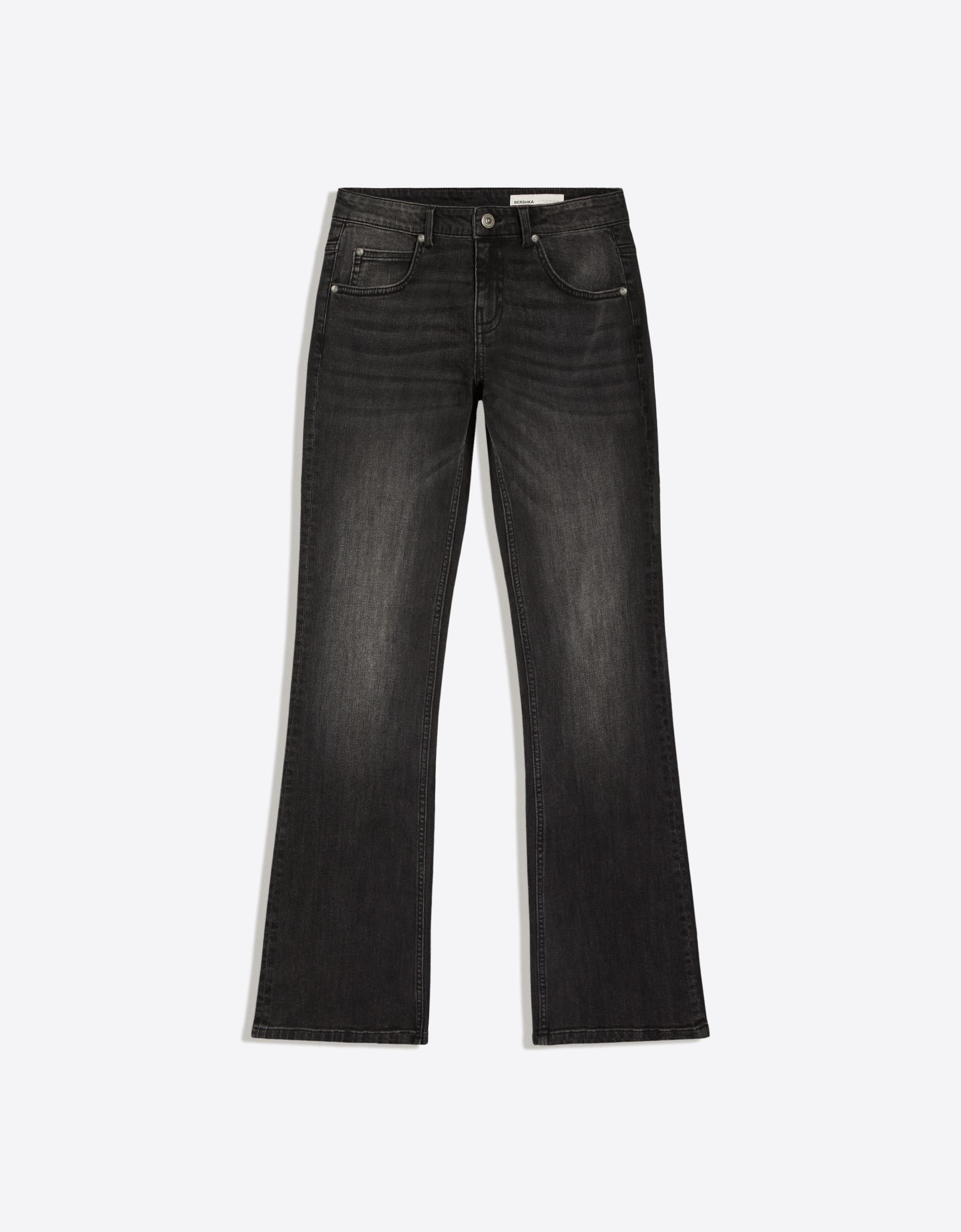 Low-rise slim fit boot-cut jeans — Black