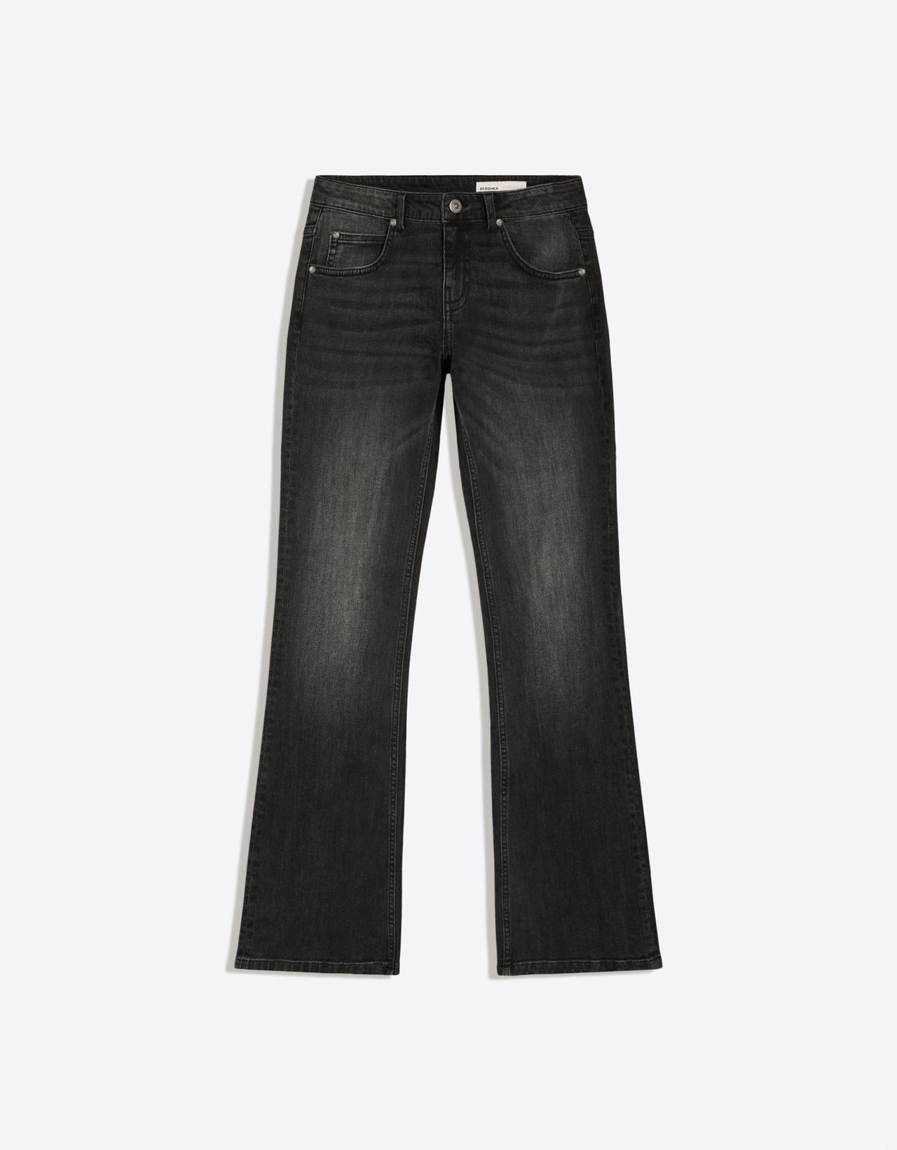 Low-rise slim fit boot-cut jeans — Black
