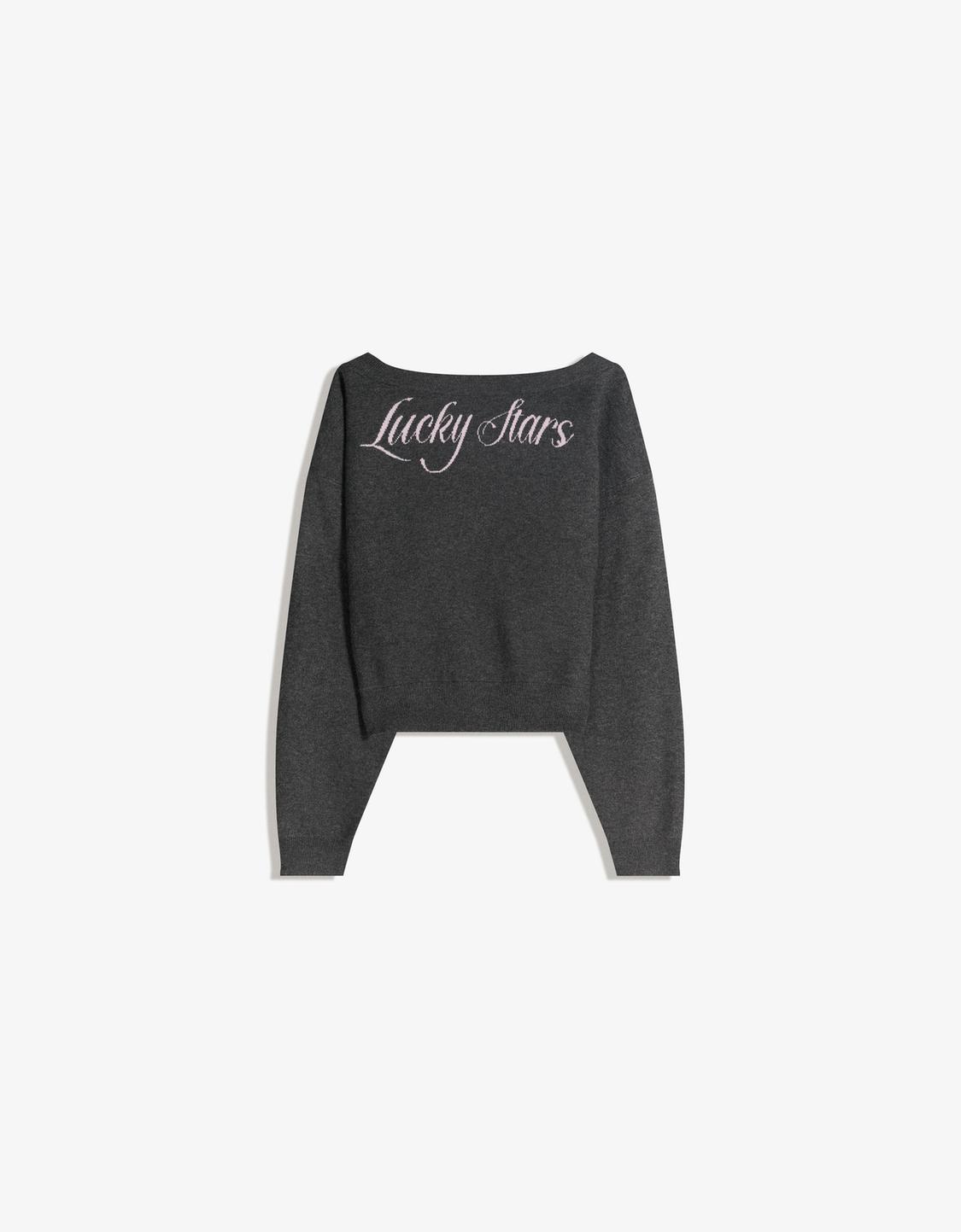 Boat neck sweater
