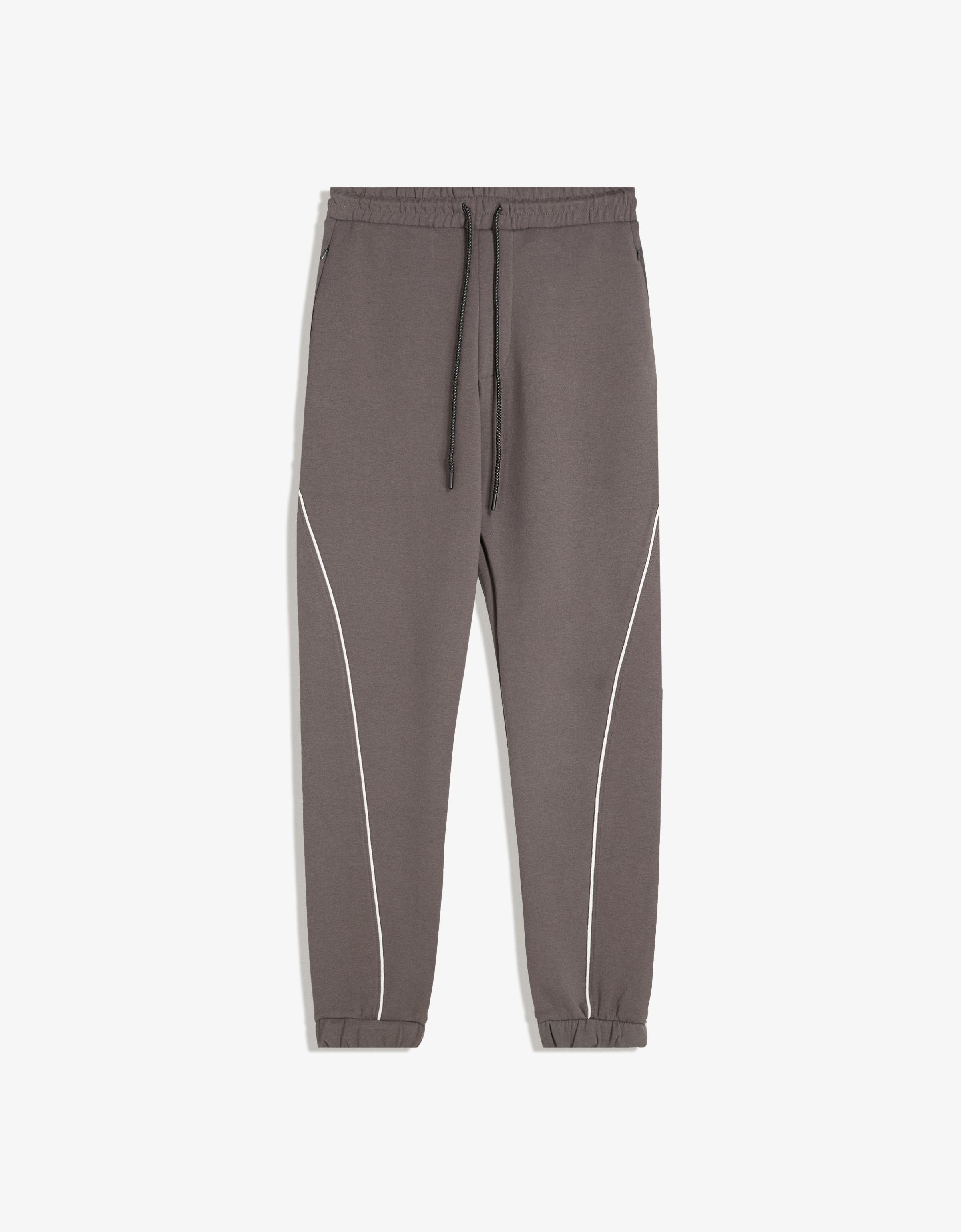Bershka Jogginghose Aus Plüsch Herren Xl Grau