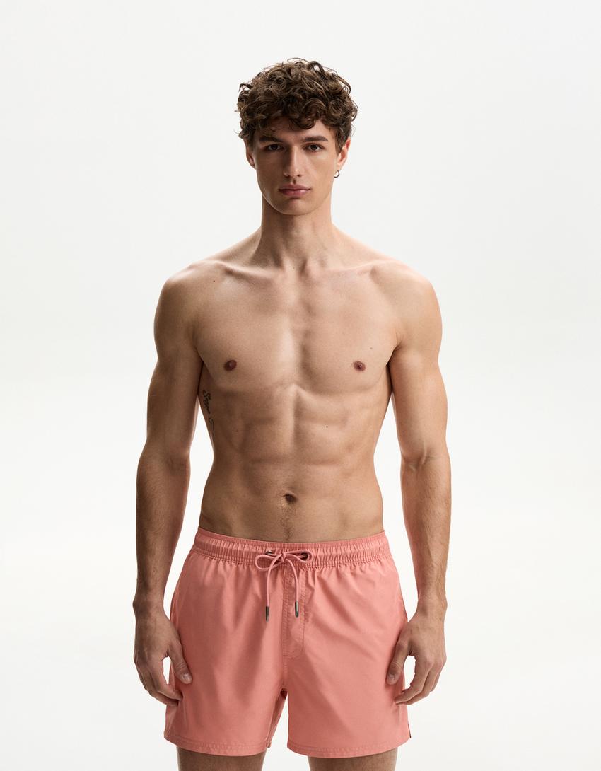 Plain swimming trunks-Salmon