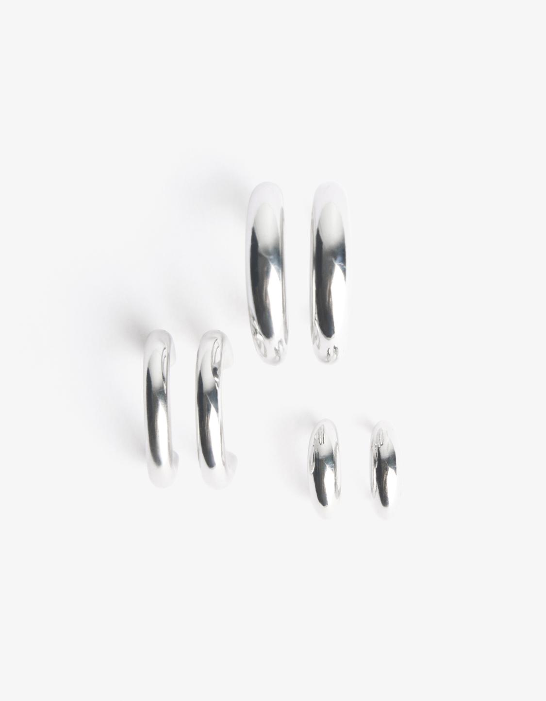 3-pack of hoop earrings