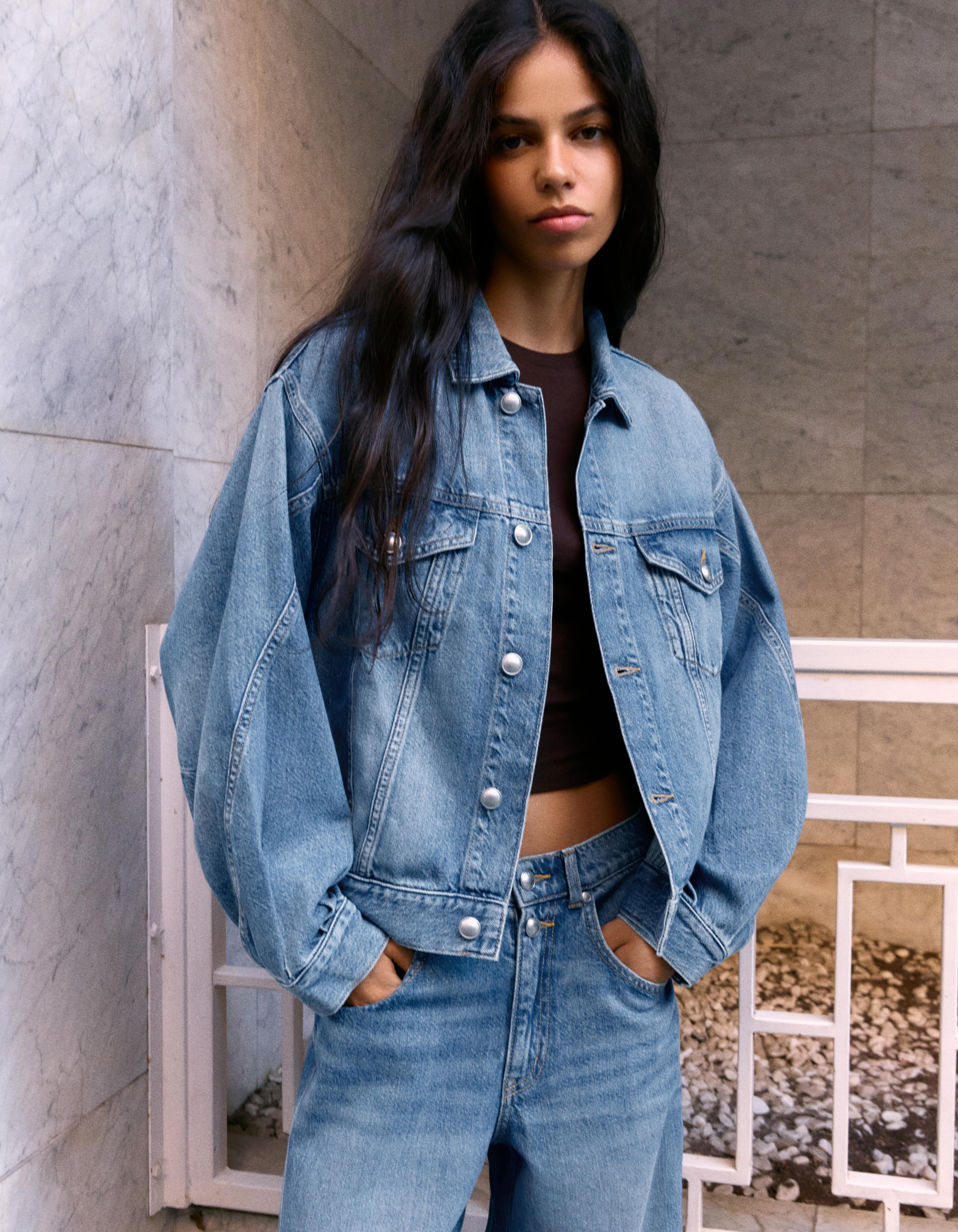 Oversize denim jacket — Light blue