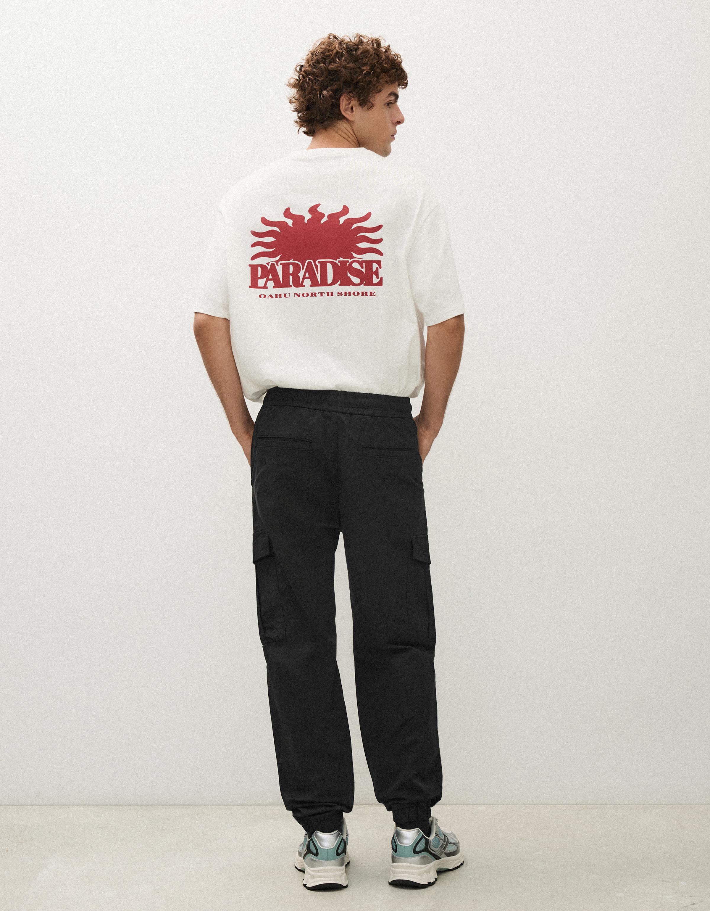 Slim fit cargo joggers — Black