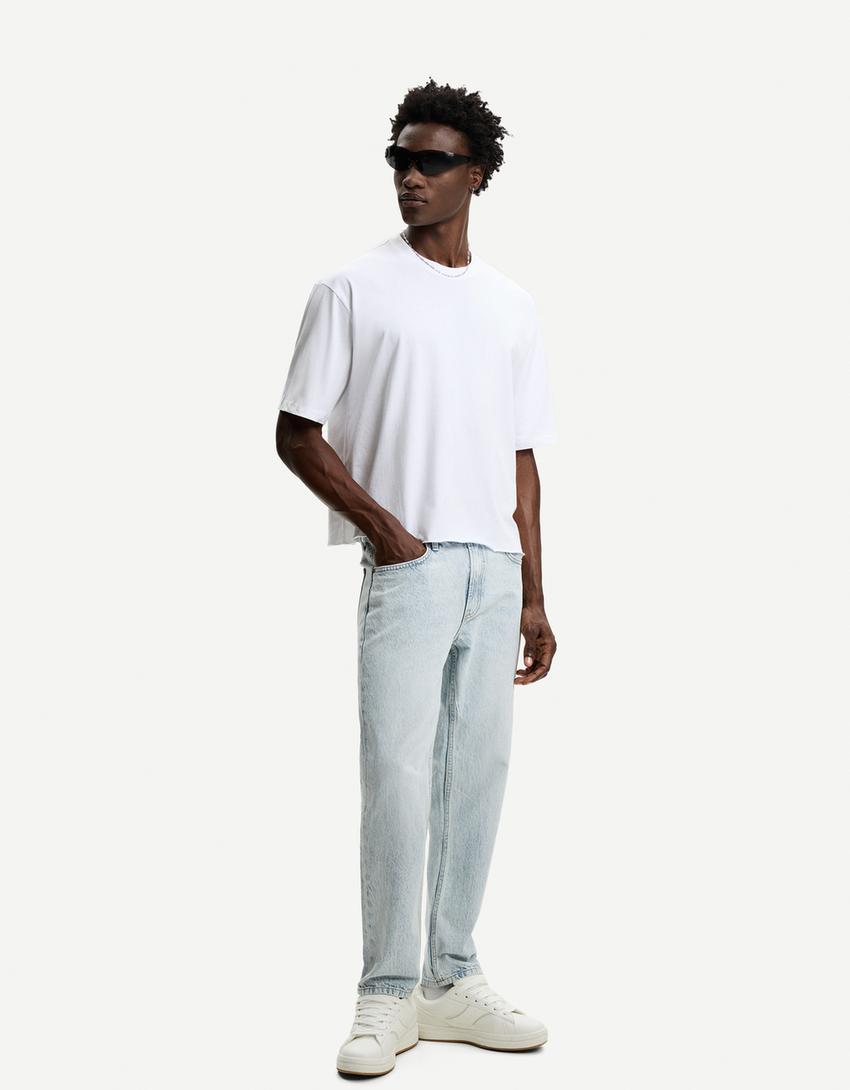 Straight fit jeans-Light blue-0