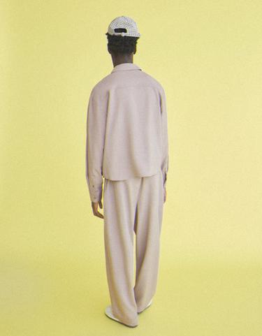 Boxy long sleeve shirt — Sand 2