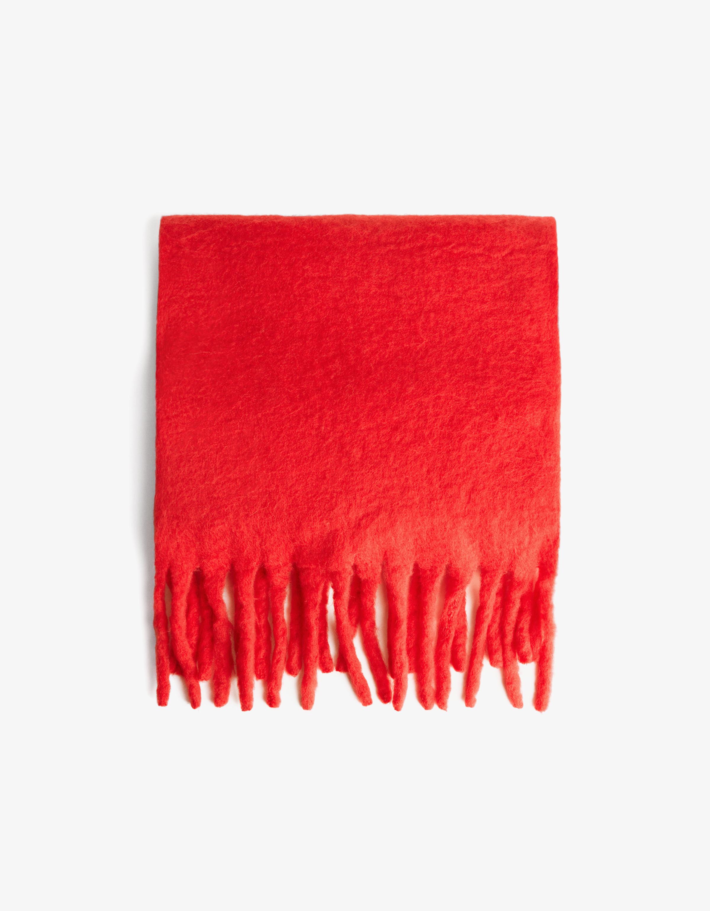 Solid-coloured scarf — Red
