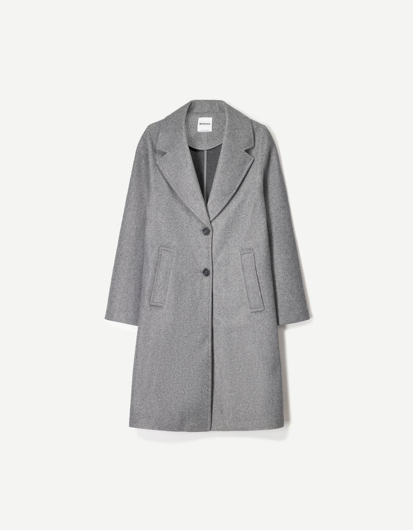 Long soft coat-Grey