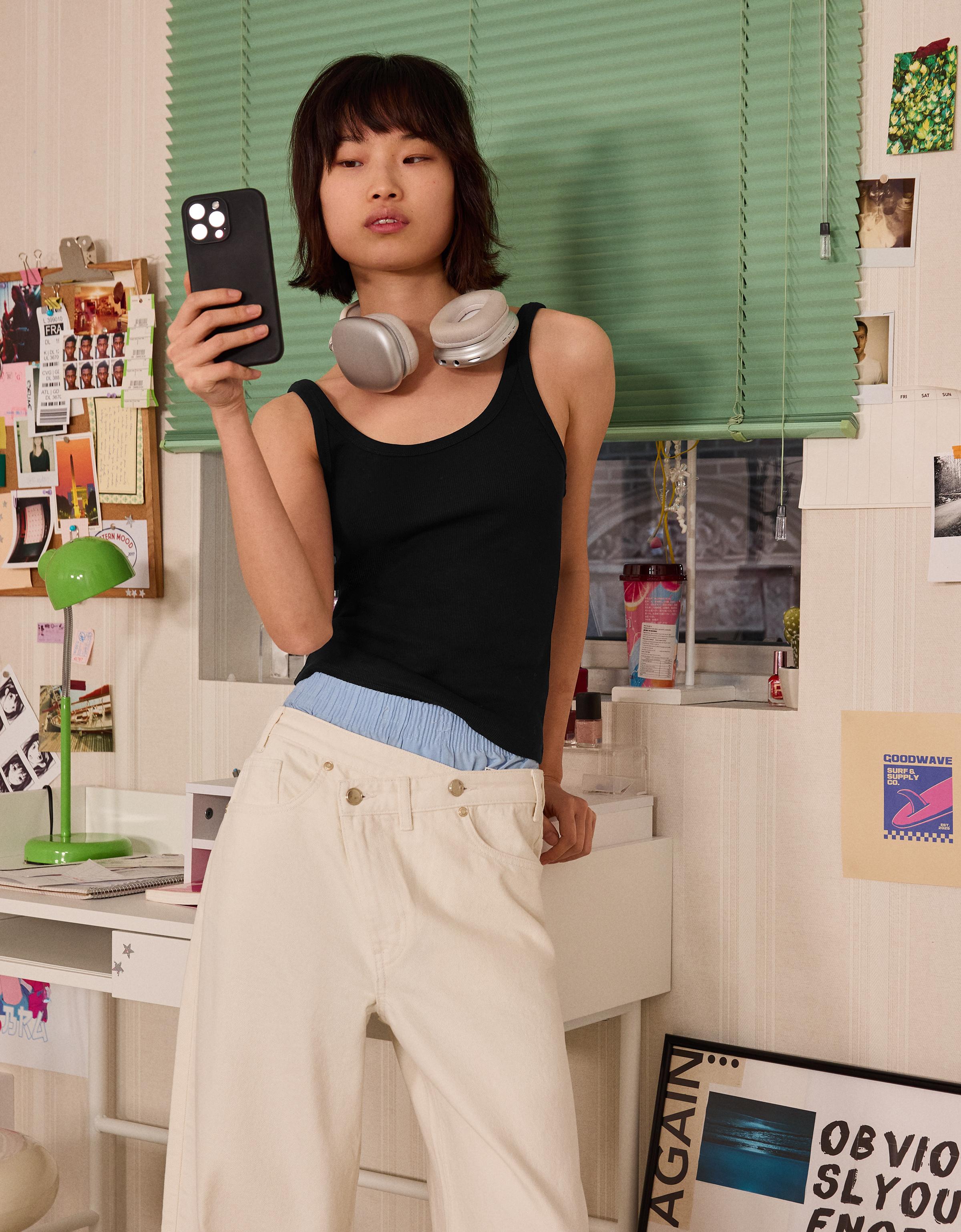 Rib askılı tişört - Görsel 146