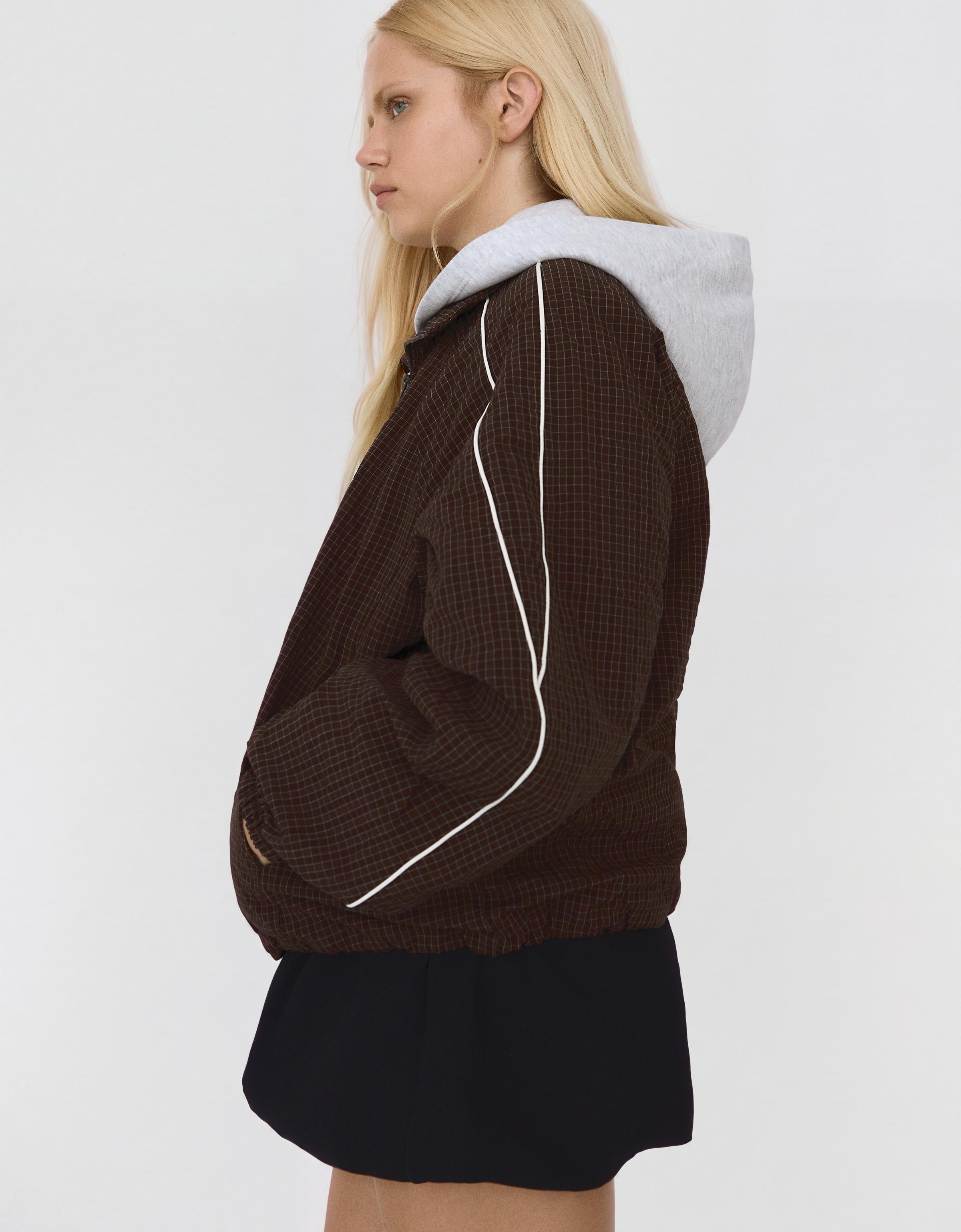 Contrast lightweight jacket — Brown