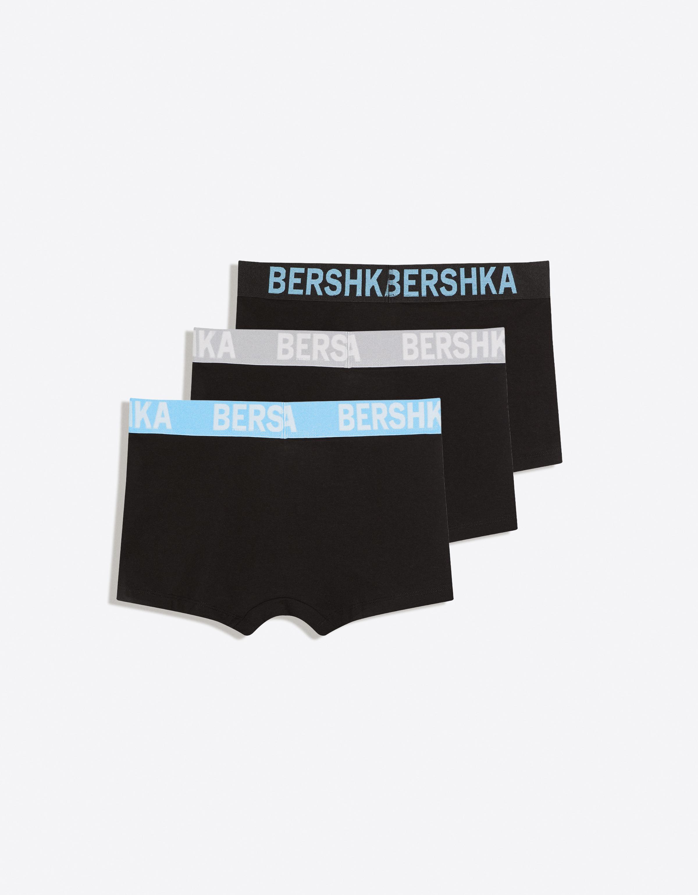 Pack of 3 printed waist boxers — Light blue